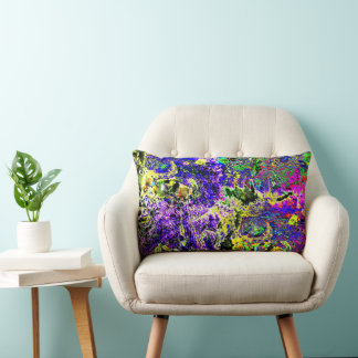 Purple abstract Throw Pillow,Brightness purple art Lumbar Pillow