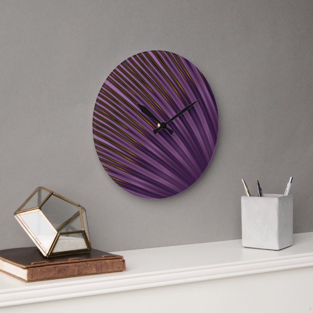 Purple Abstract Wall Clock (Office)