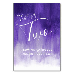 Purple abstract wash modern art table number two