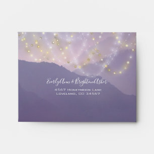 Purple Abstract Watercolor Pattern Envelope