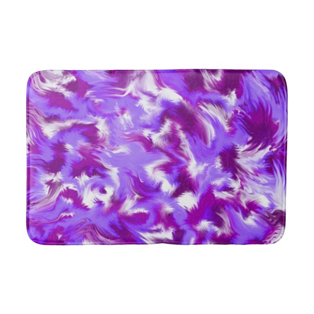 Purple abstracted bath mat (Front)