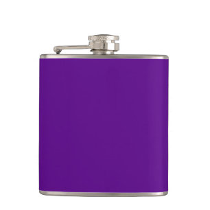 Purple Accent Colour Decor Customizable Hip Flask