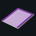 Purple Accent Colour Decor Customizable Notepad<br><div class="desc">This custom product is available in a solid vibrant purple accent colour decor for yourself or as a gift sure to make an impression in all occasions. Click on the "Customize it!" button or link you find on this product page to reveal a set of user friendly designing tools to...</div>