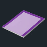 Purple Accent Colour Decor Customizable Notepad<br><div class="desc">This custom product is available in a solid vibrant purple accent colour decor for yourself or as a gift sure to make an impression in all occasions. Click on the "Customize it!" button or link you find on this product page to reveal a set of user friendly designing tools to...</div>