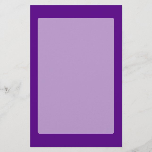 Purple Accent Colour Decor Customizable Stationery (Front)