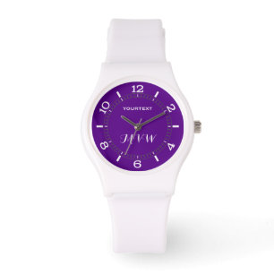 Purple Accent Colour Decor Personalized Watch