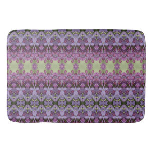Purple Accented With Moss Green Bath Mat