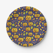 Purple Acorns and Pumpkin Halloween