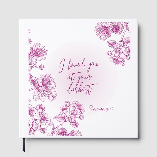 purple acrylic gift guest book (Front)