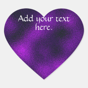 Purple Add Your Own Text Heart Sticker