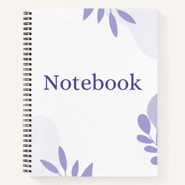 Purple Aesthetic Floral Notebook Cover (Front)