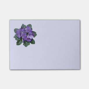 Purple African Violet Flower Floral Art Post-it Notes
