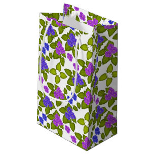 Purple African Violet Flowers Gift Bag