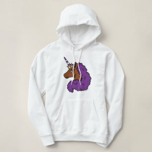 Purple Afro Unicorn Hoodie