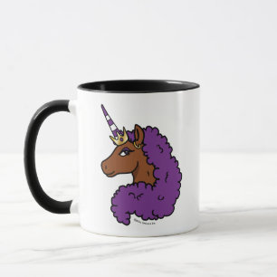 Purple Afro Unicorn Mug