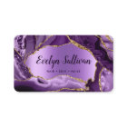 Purple Agate Faux Foil business card