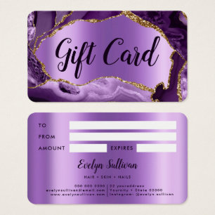 Purple Agate Gift certificate