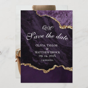 Purple Agate Wedding Scrip Photo  Save The Date