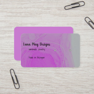 Purple Alcohol Ink Jewellery Business Card