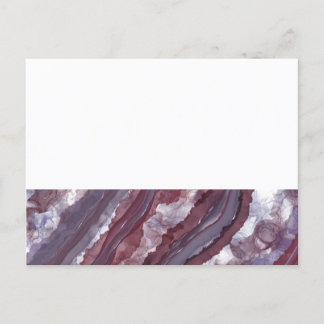 Purple Alcohol Ink Ribbon  Invitation Postcard