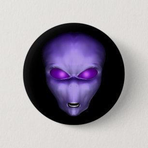 Purple Alien 2 Inch Round Button