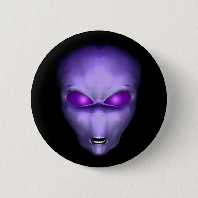 Purple Alien 2 Inch Round Button (Front)
