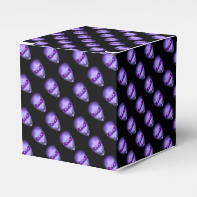 Purple Alien Head Favor Box (Front Side)