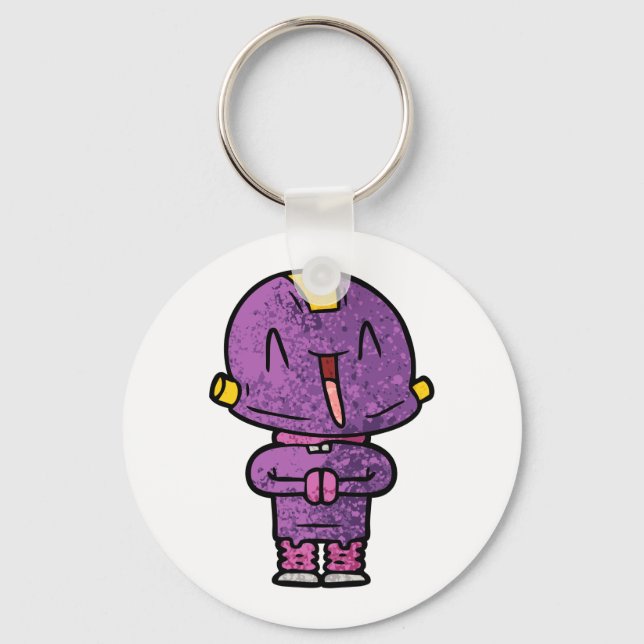purple alien keychain (Front)