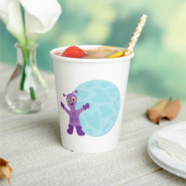 Purple Alien Paper Cups (Creator Uploaded)