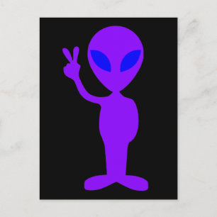 Purple Alien Postcard