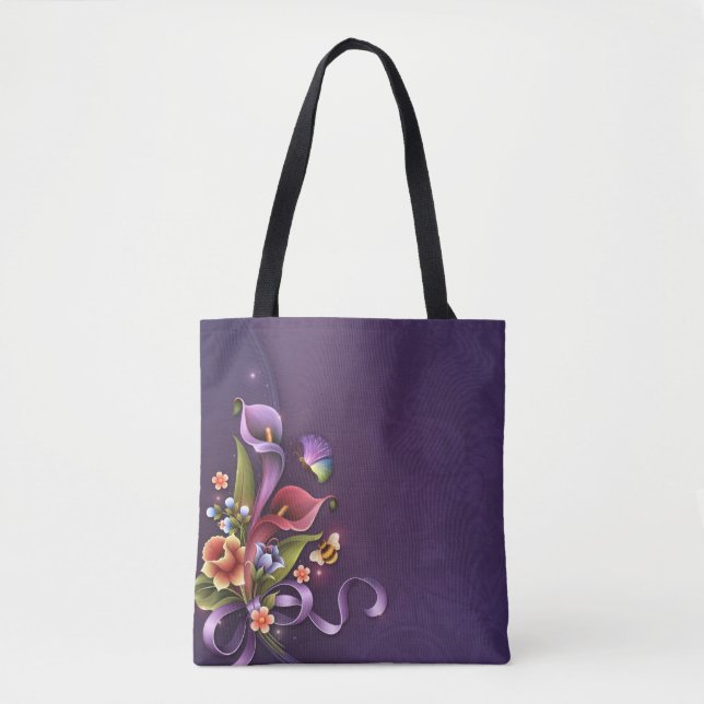 Purple# All-Over-Print Tote Bag, Medium Bag (Front)