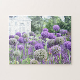 Purple Allium Garden Kew Gardens London UK Jigsaw Puzzle