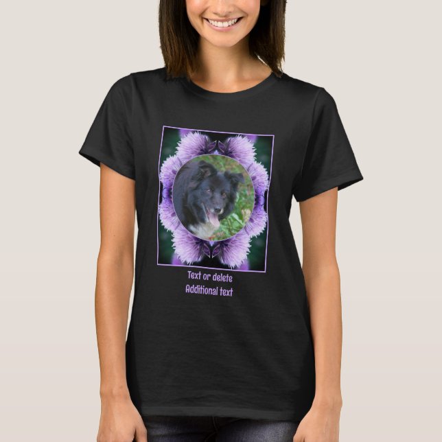 Purple Allium Personalized Create Your Own Photo T-Shirt (Front)