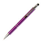 Purple Aluminum Ball Point Pen w/Stylus<br><div class="desc">This B209 Style Promotional Click Activated Ball Point Pen with a Stylus end cap has a Purple aluminum body and features a sleek looking clip with chrome colour plastic fittings and a Black Medium Parker Style Ball Point refill. The Stylus is perfect for all iPads, iPhones, Androids and all similar...</div>