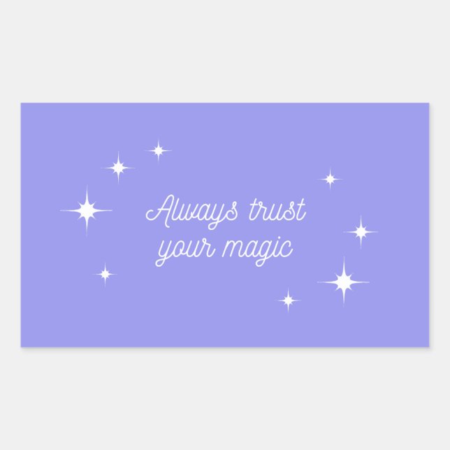 Purple Always Trust Your Magic Landscape Oval Lapt Sticker (Front)