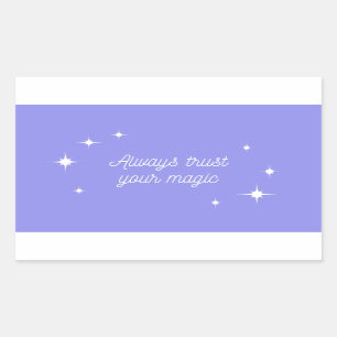 Purple Always Trust Your Magic Landscape Oval Lapt Sticker