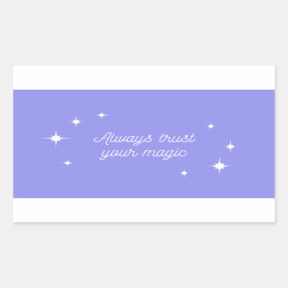 Purple Always Trust Your Magic Landscape Oval Lapt Sticker