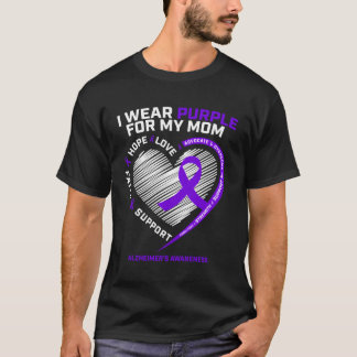 Purple Alzheimers Awareness Products Mom T-Shirt