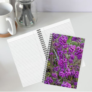 Purple American Beautyberry Botanical Notebook