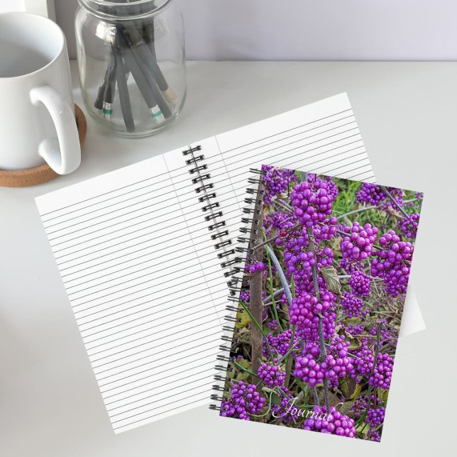 Purple American Beautyberry Botanical Notebook (In Situ)