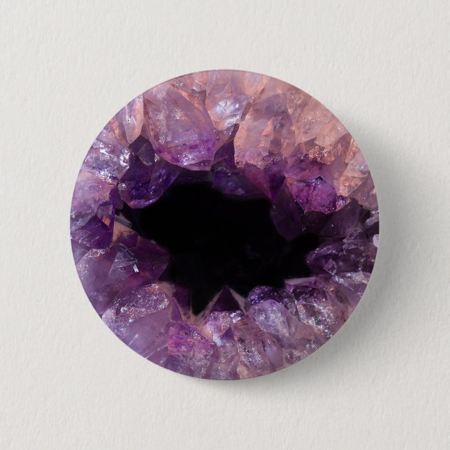 Purple Amethyst 2 Inch Round Button (Front)