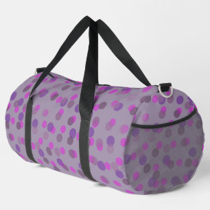 purple, amethyst and fuchsia dots duffle bag
