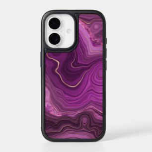 Purple Amethyst And Gold Abstract Agate