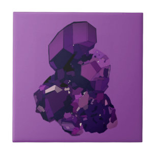Purple Amethyst Ceramic Photo Tile