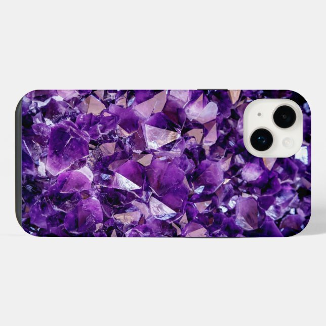 Purple Amethyst Crystal Gems IPhone Samsung Case (Back Horizontal)