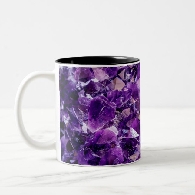 Purple Amethyst Crystal Geode Gemstone Mug (Gauche)