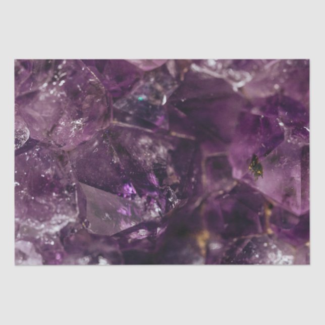 Purple Amethyst Crystal Quartz Energy Pattern Tissue Paper (Front)