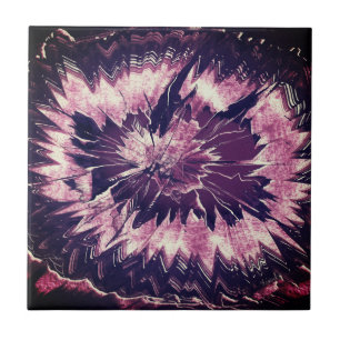 Purple Amethyst Crystal Tile
