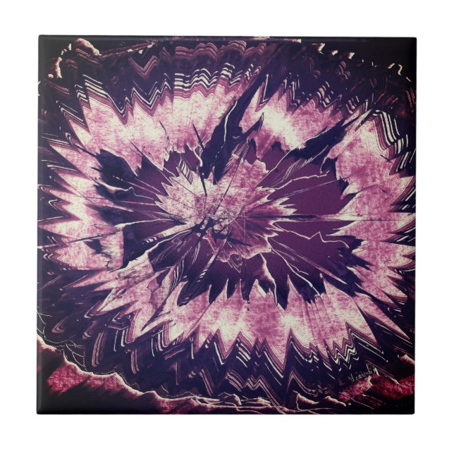 Purple Amethyst Crystal Tile (Front)