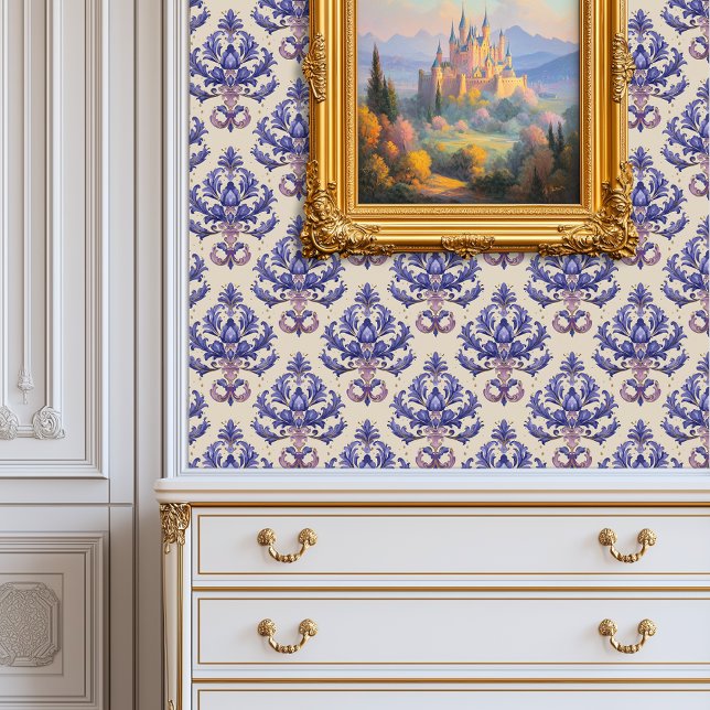 Purple Amethyst Damask Princesscore Wallpaper (Purple Amethyst Damask Princesscore Wallpaper)